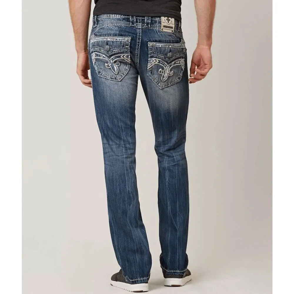 Rock Revival Men's Adriel SJ400 Slim Straight Jeans Size 38 - Picture 13 of 14